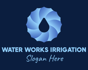 Spiral Water Droplet  logo design