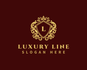 Luxury Crown Shield logo design