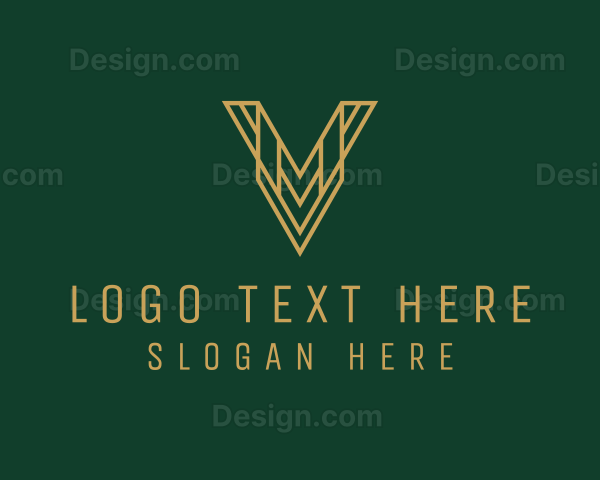 Elegant Business Letter V Logo