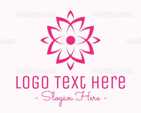 Ornamental Pink Flower Logo