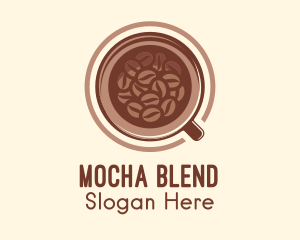 Roasted Coffee Bean Drink logo design