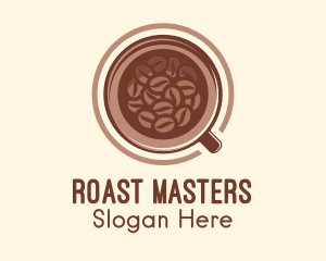 Roasted Coffee Bean Drink logo design