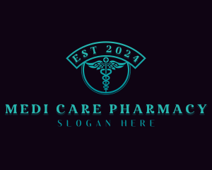 Caduceus Clinic Pharmacy logo design