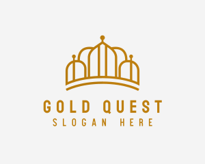 Gold Luxury Crown logo design