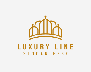 Gold Luxury Crown logo design