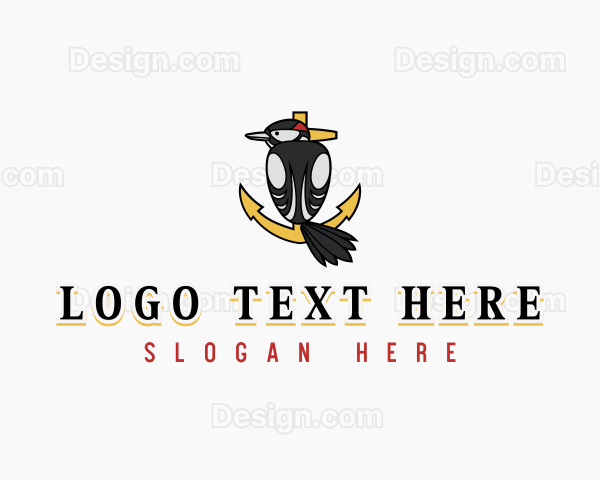 Rhode Island Woodpecker Bird Logo