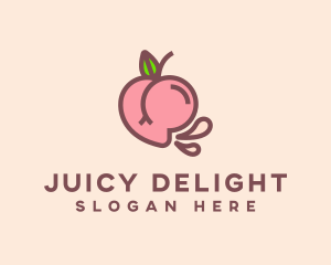 Juicy Peach Buttocks logo design