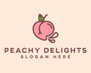 Juicy Peach Buttocks logo design