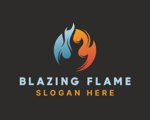 Fuel Heat Flame logo design