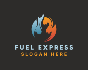 Fuel Heat Flame logo design