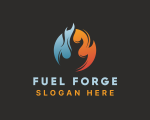 Fuel Heat Flame logo design