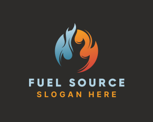 Fuel Heat Flame logo design