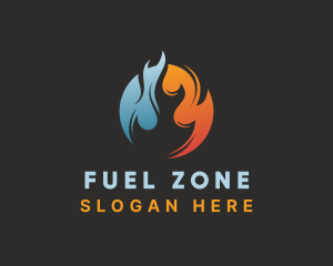 Fuel Heat Flame logo design