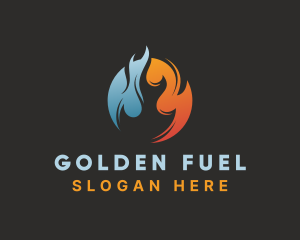 Fuel Heat Flame logo design