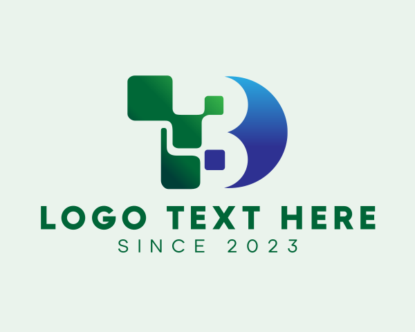 Letter Tb logo example 2