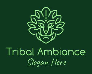 Noble Leaf Herb Lion logo design