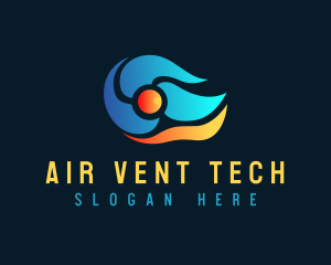 Air Fan HVAC logo design