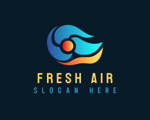 Air Fan HVAC logo design