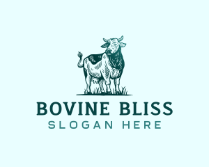 Livestock Cow Cattle  logo design