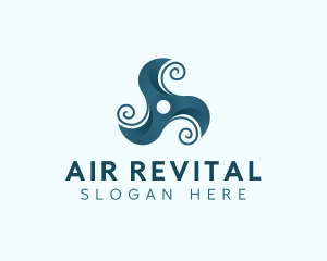 Wind Fan Air Conditioning logo design