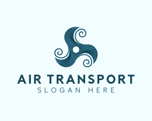 Wind Fan Air Conditioning logo design