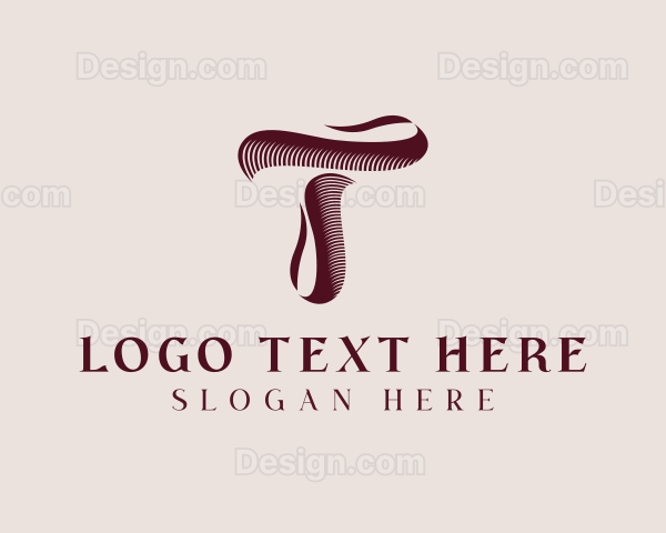 Elegant Ribbon letter T Logo