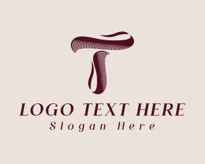 Elegant Ribbon letter T logo