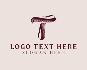 Elegant Ribbon letter T logo