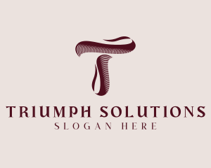 Elegant Ribbon letter T logo design