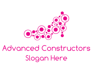 Pink Shoe Circuit logo design