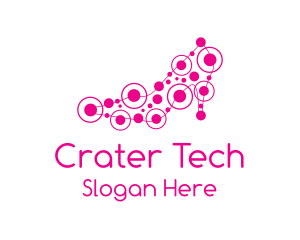 Pink Shoe Circuit logo design