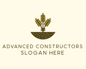 Wheat Farm Crop logo design