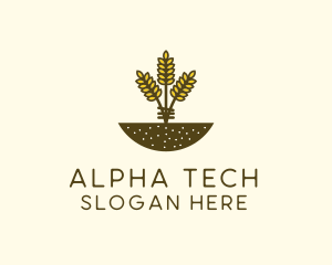 Wheat Farm Crop logo design