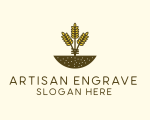 Wheat Farm Crop logo design