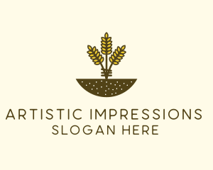 Wheat Farm Crop logo design