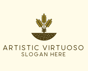 Wheat Farm Crop logo design