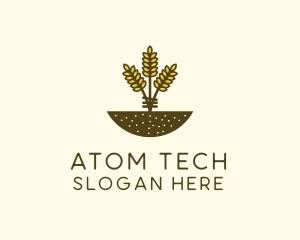 Wheat Farm Crop logo design