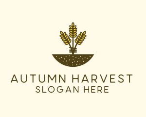 Wheat Farm Crop logo design