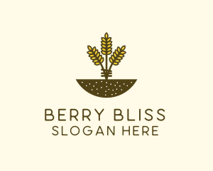 Wheat Farm Crop logo design