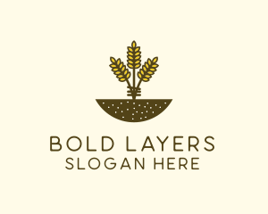 Wheat Farm Crop logo design