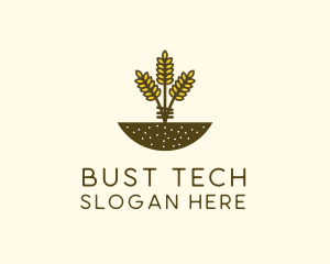 Wheat Farm Crop logo design