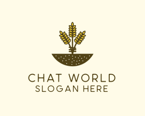 Wheat Farm Crop logo design