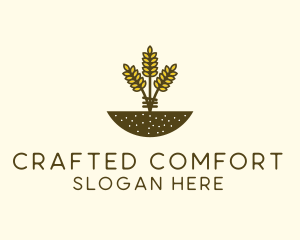 Wheat Farm Crop logo design