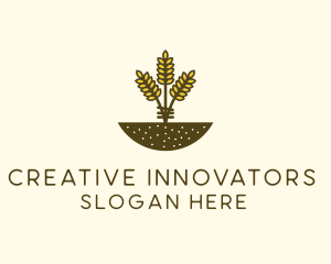 Wheat Farm Crop logo design