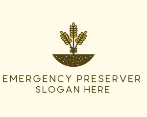 Wheat Farm Crop logo design