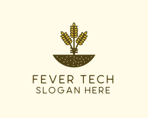 Wheat Farm Crop logo design