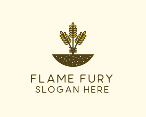 Wheat Farm Crop logo design