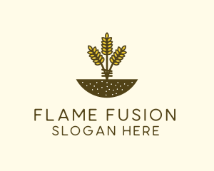 Wheat Farm Crop logo design