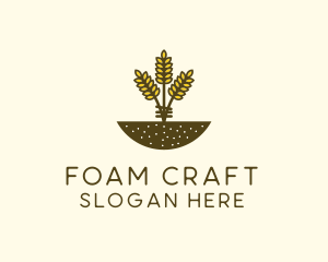 Wheat Farm Crop logo design