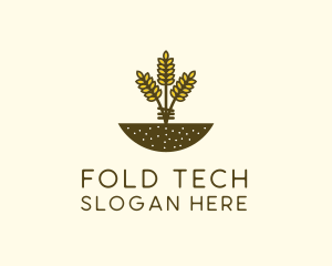 Wheat Farm Crop logo design